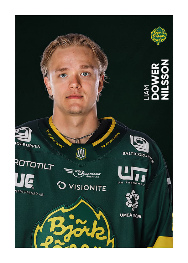 Poster Liam Dower Nilsson #19 Björklöven 2025/2026