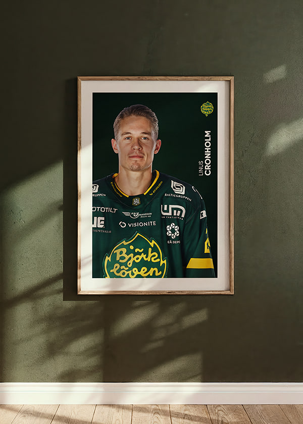 Poster Linus Cronholm #24 Björklöven 2025/2026 crossfade