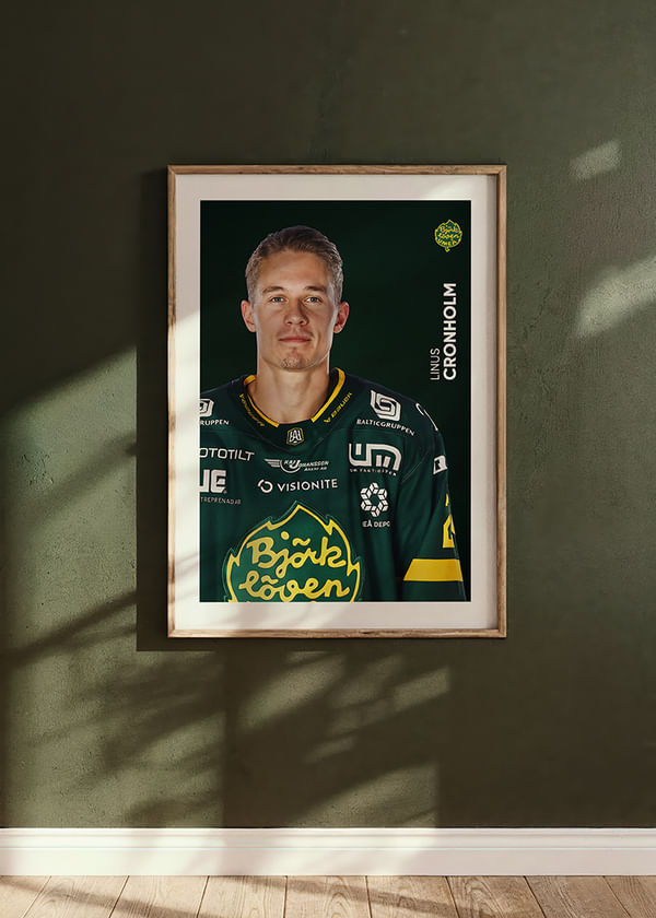 Poster Linus Cronholm #24 Björklöven 2025/2026 crossfade