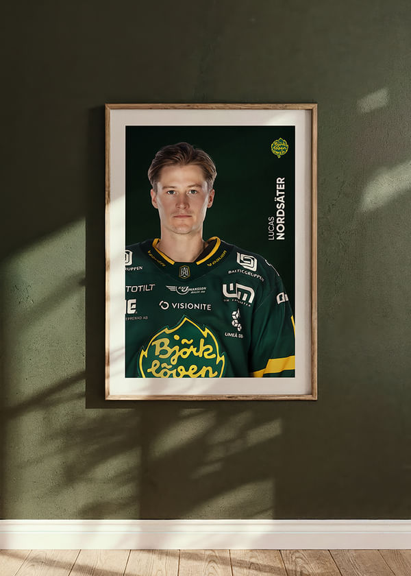 Poster Lucas Nordsäter #8 Björklöven 2025/2026 crossfade
