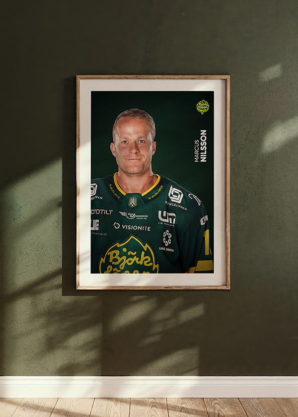 Poster Marcus Nilsson #10 Björklöven 2025/2026 crossfade