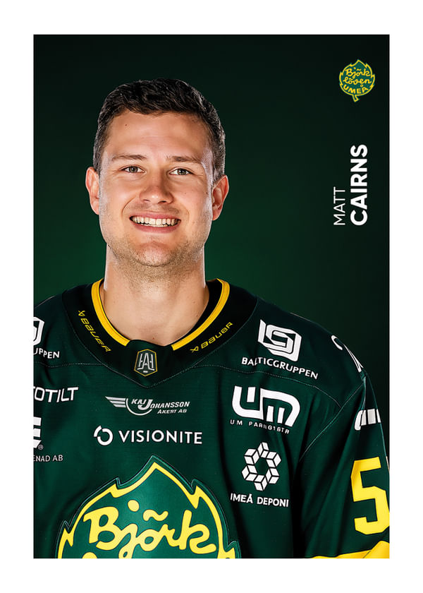 Poster Matt Cairns #57 Björklöven 2025/2026