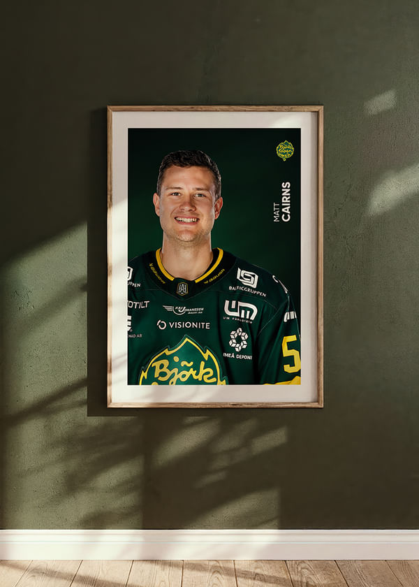 Poster Matt Cairns #57 Björklöven 2025/2026 crossfade