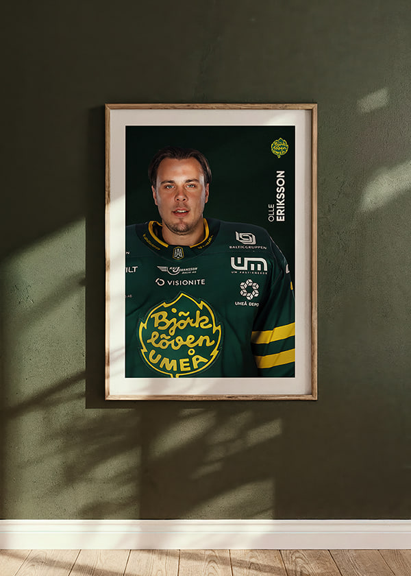 Poster Olle Eriksson Ek #31 Björklöven 2025/2026 crossfade
