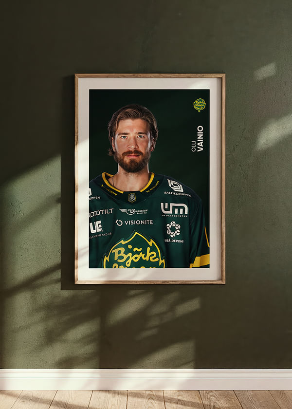 Poster Olli Vainio #6 Björklöven 2025/2026 crossfade