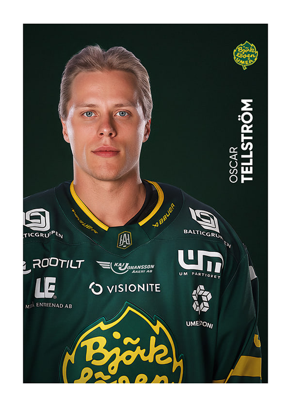 Poster Oscar Tellström #91 Björklöven 2025/2026