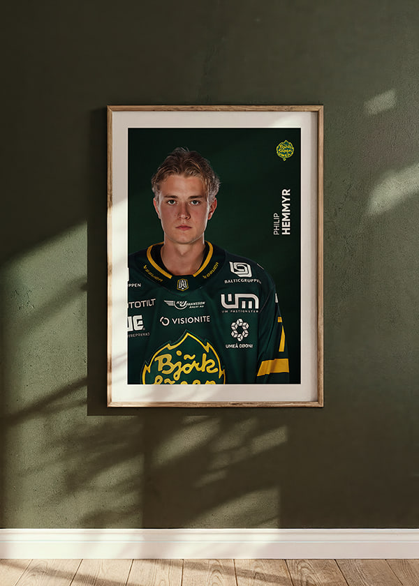 Poster Philip Hemmyr #77 Björklöven 2025/2026 crossfade