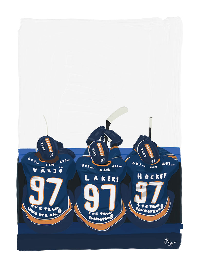 Players Bench Växjö Lakers No1-12