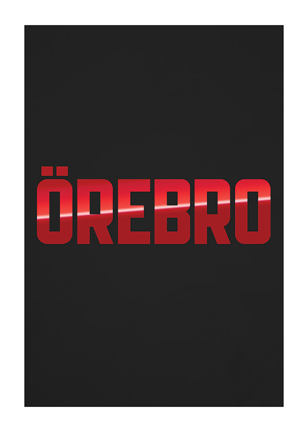 Poster Örebro Svart