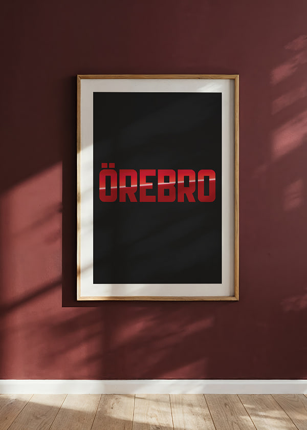 Poster Örebro Svart crossfade