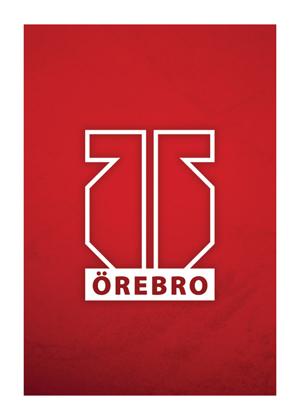 Poster Logo Örebro Röd/Vit
