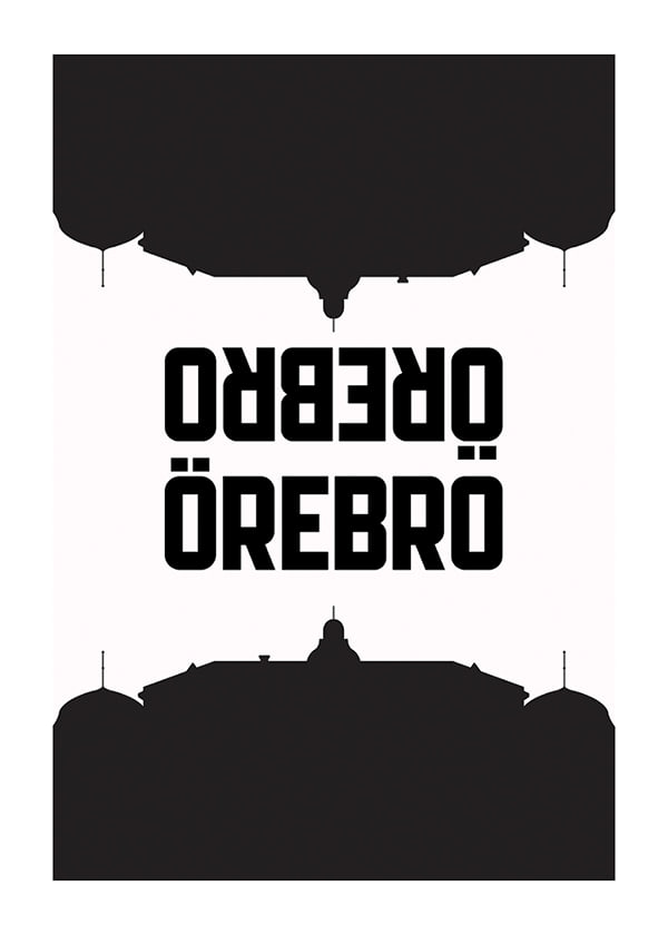 Poster Örebro Slott Svart No1