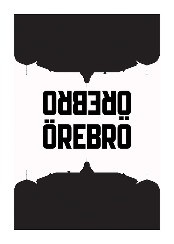 Poster Örebro Slott Svart No1