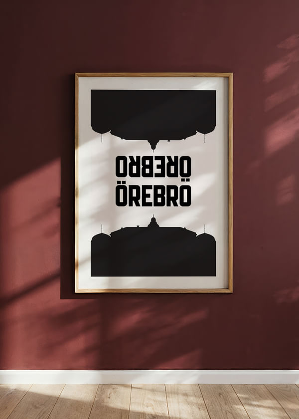 Poster Örebro Slott Svart No1 crossfade