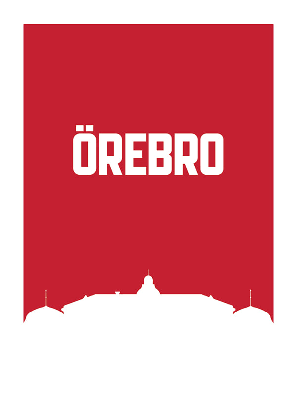 Poster Örebro Slott Röd No1