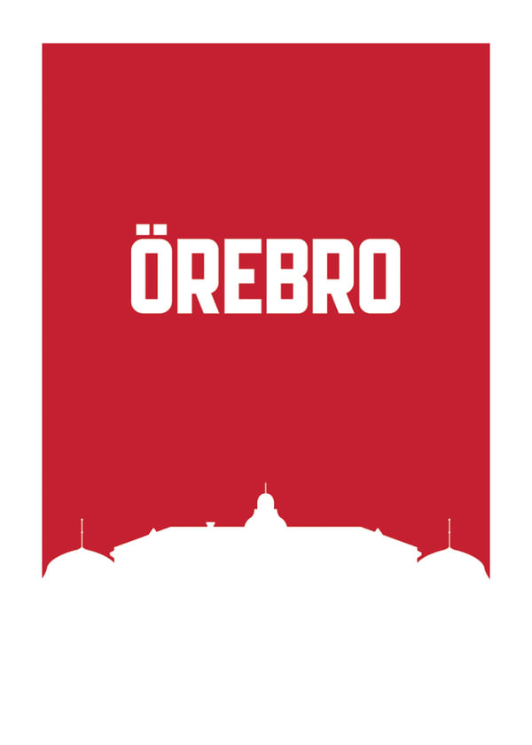 Poster Örebro Slott Röd No1