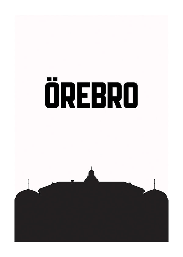Poster Örebro Slott Svart No2