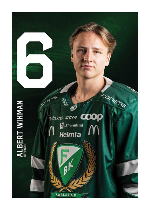 Poster Albert Wikman #6 Färjestad BK 2025/2026