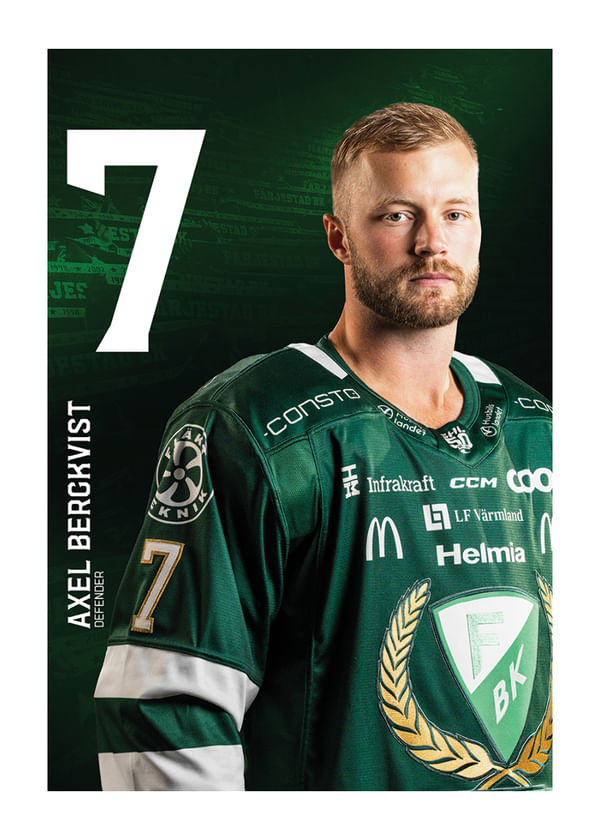 Poster Axel Bergkvist #7 Färjestad BK 2025/2026