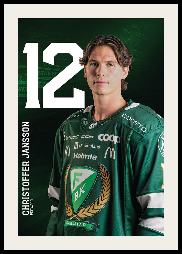 Christoffer Jansson #12 Färjestad BK 2025/2026-12