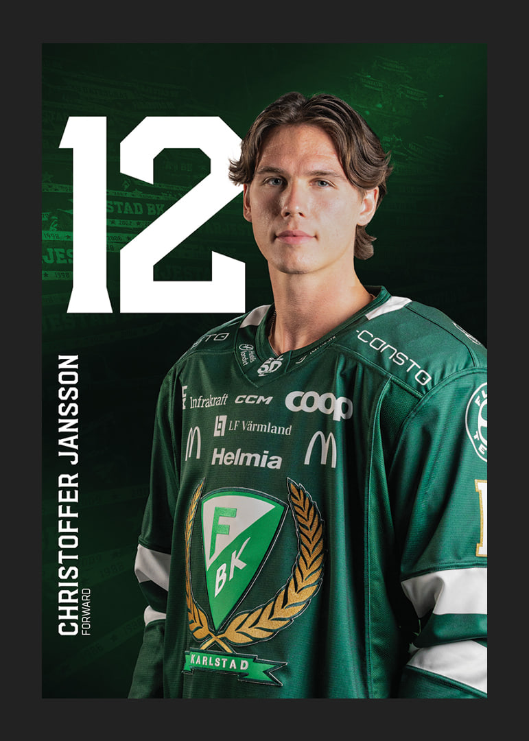 Christoffer Jansson #12 Färjestad BK 2025/2026-12