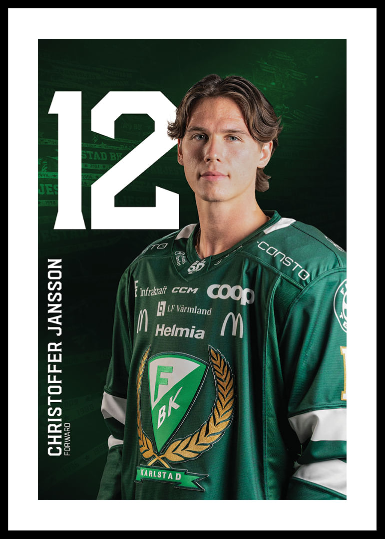 Christoffer Jansson #12 Färjestad BK 2025/2026-12