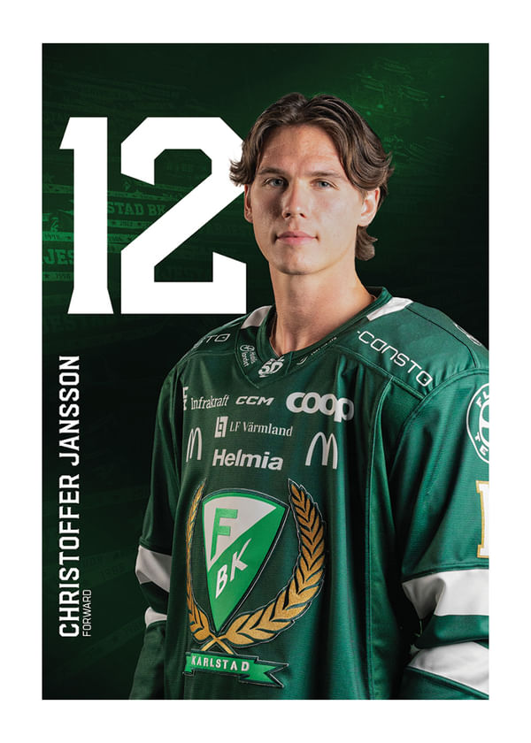Poster Christoffer Jansson #12 Färjestad BK 2025/2026