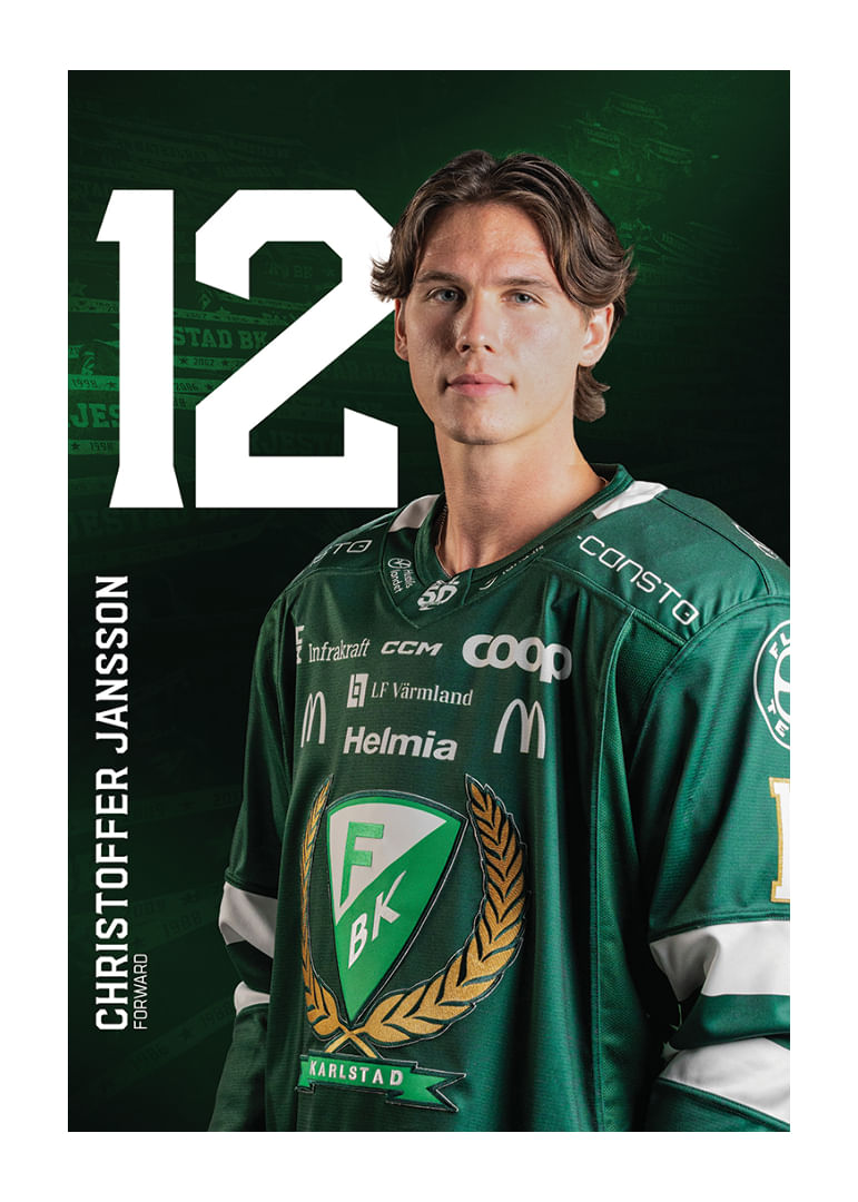 Christoffer Jansson #12 Färjestad BK 2025/2026-12