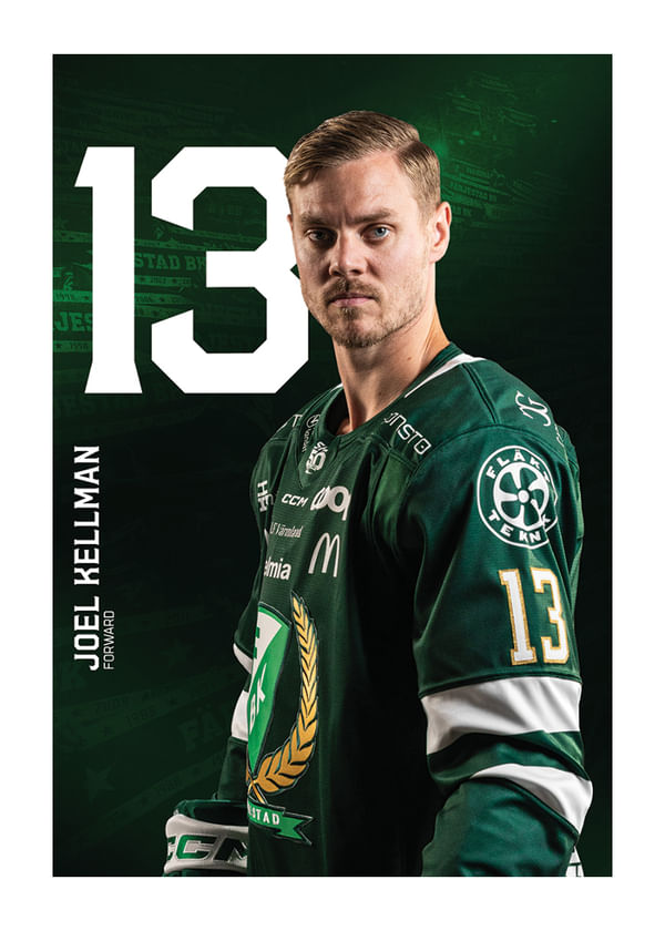 Poster Joel Kellman #13 Färjestad BK 2025/2026