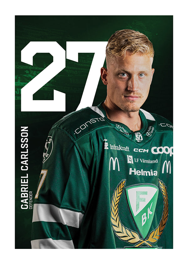 Poster Gabriel Carlsson #27 Färjestad BK 2025/2026