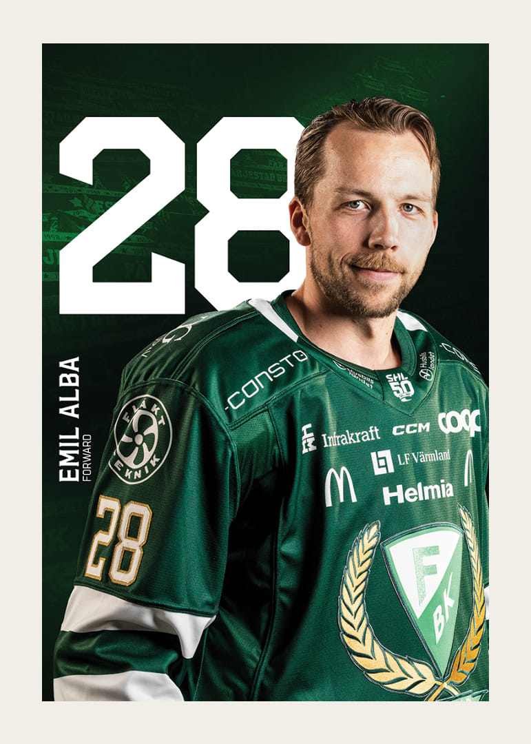 Emil Alba #28 Färjestad BK 2025/2026-12