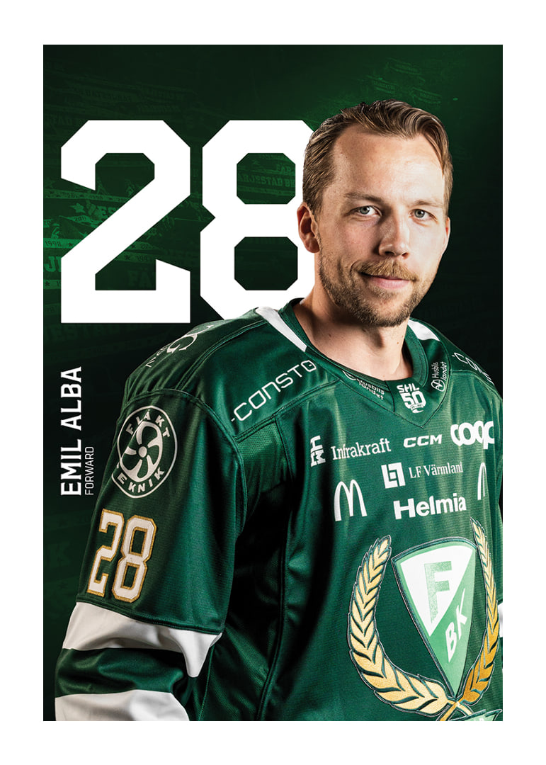 Emil Alba #28 Färjestad BK 2025/2026-12