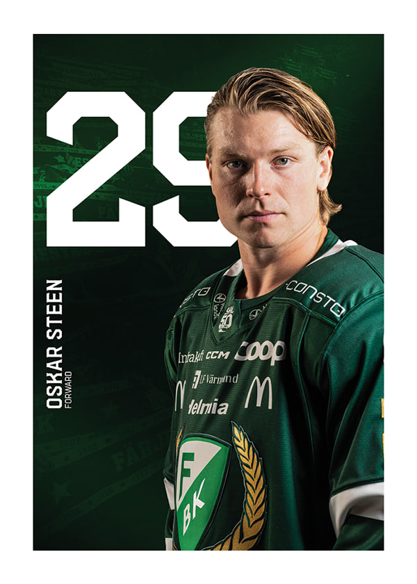 Poster Oskar Steen #29 Färjestad BK 2025/2026