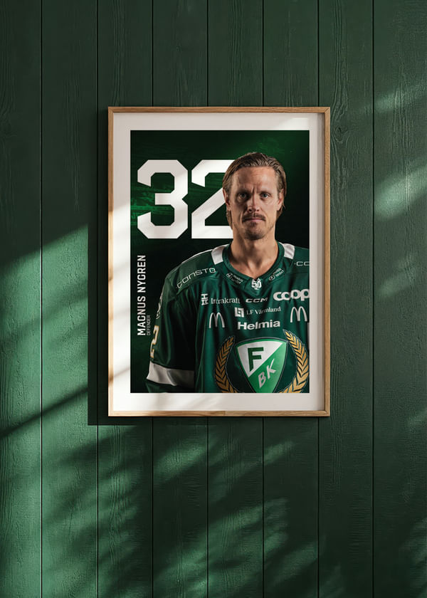 Poster Magnus Nygren #32 Färjestad BK 2025/2026 crossfade