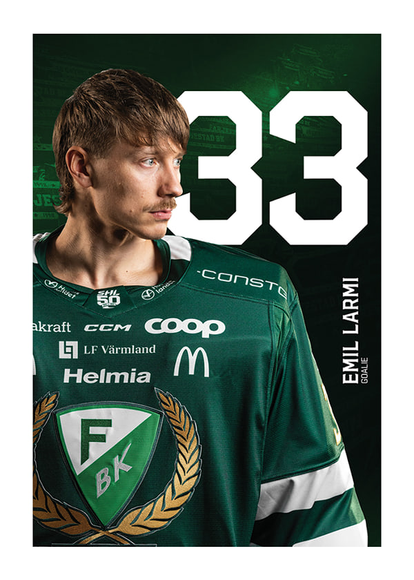 Poster Emil Larmi #33 Färjestad BK 2025/2026
