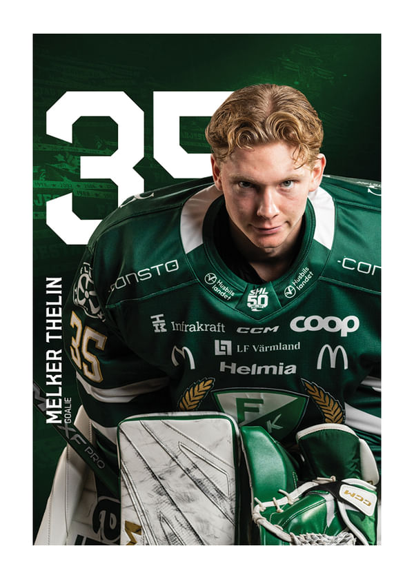 Poster Melker Thelin #35 Färjestad BK 2025/2026
