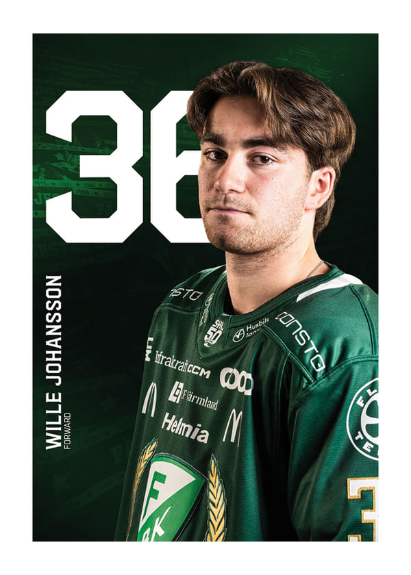 Poster Wille Johansson #36 Färjestad BK 2025/2026
