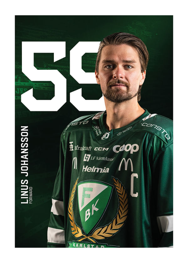 Poster Linus Johansson #59 Färjestad BK 2025/2026
