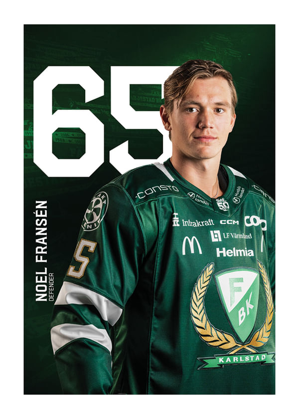Poster Noel Fransén #65 Färjestad BK 2025/2026