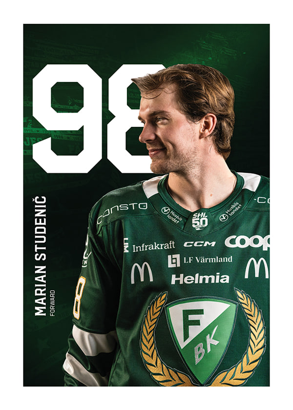 Poster Marian Studenic #98 Färjestad BK 2025/2026