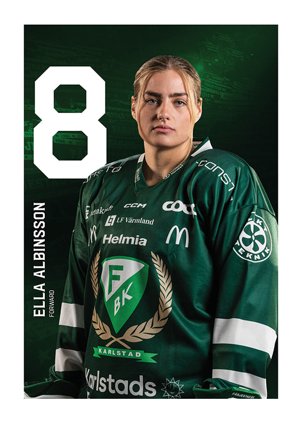 Poster Ella Albinsson #8 Färjestad BK 2025/2026