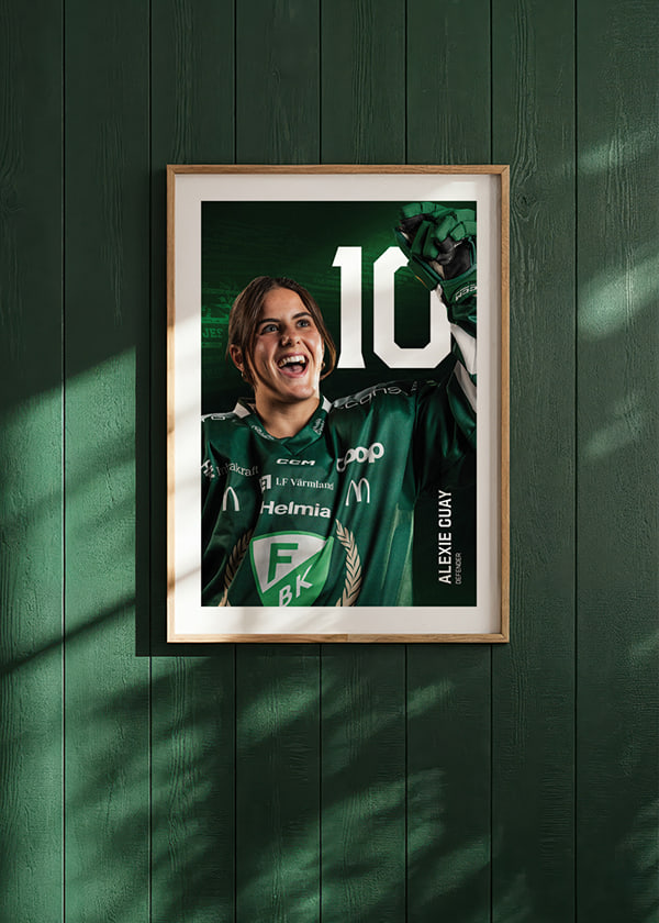 Poster Alexie Guay #10 Färjestad BK 2025/2026 crossfade