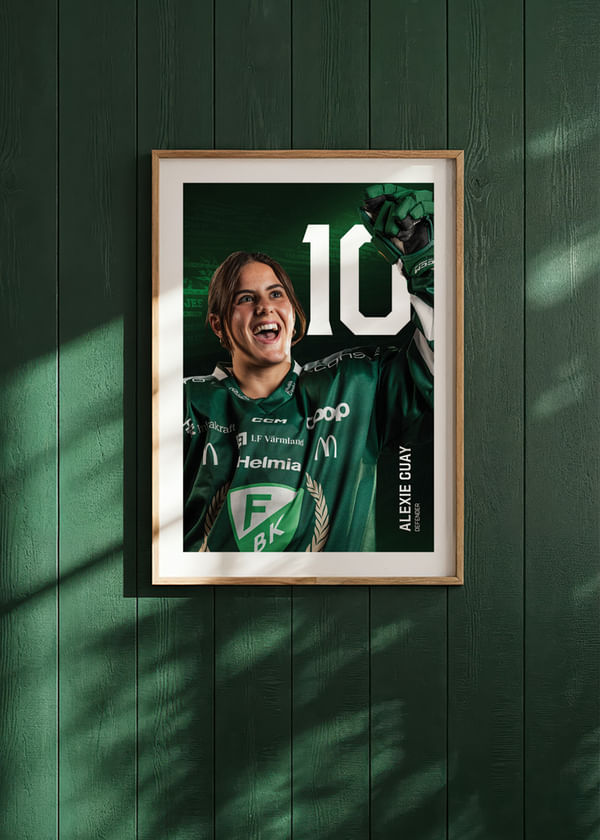 Poster Alexie Guay #10 Färjestad BK 2025/2026 crossfade
