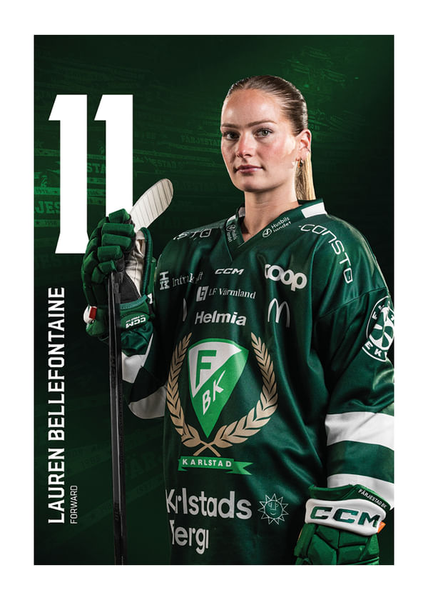 Poster Lauren Bellefontaine #11 Färjestad BK 2025/2026
