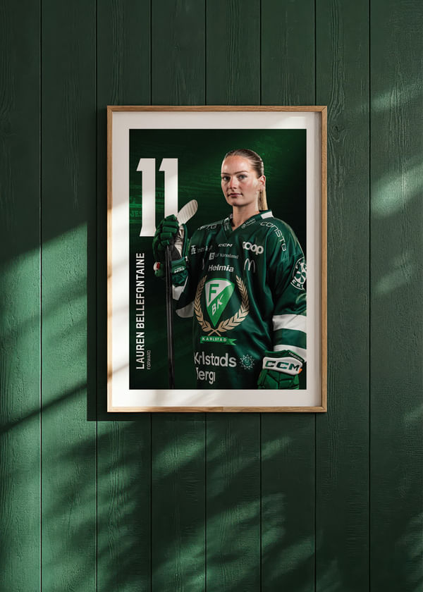 Poster Lauren Bellefontaine #11 Färjestad BK 2025/2026 crossfade