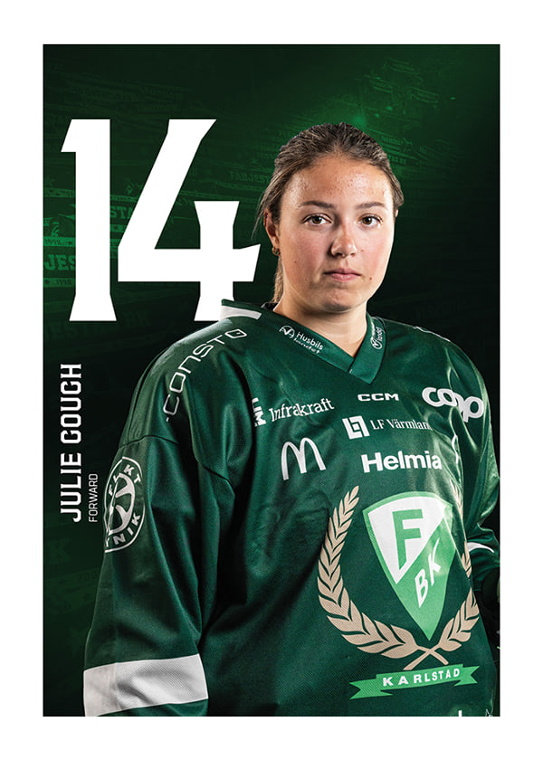 Poster Julie Gough #14 Färjestad BK 2025/2026