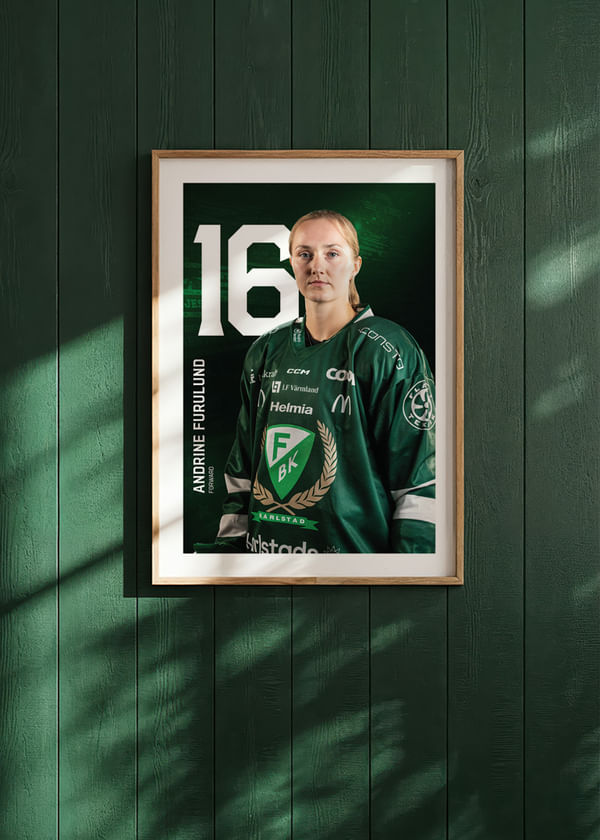 Poster Andrine Furulund #16 Färjestad BK 2025/2026 crossfade