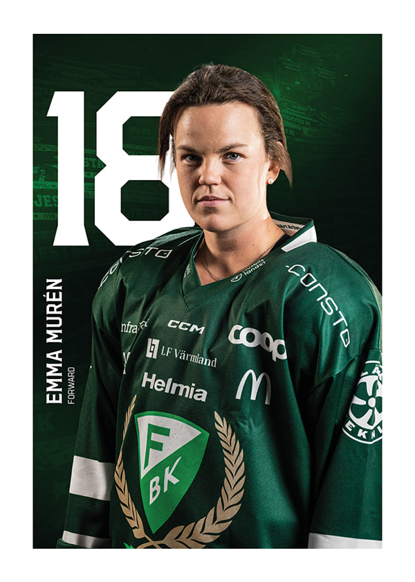 Poster Emma Murén #18 Färjestad BK 2025/2026