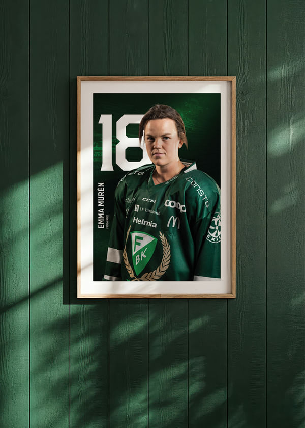 Poster Emma Murén #18 Färjestad BK 2025/2026 crossfade