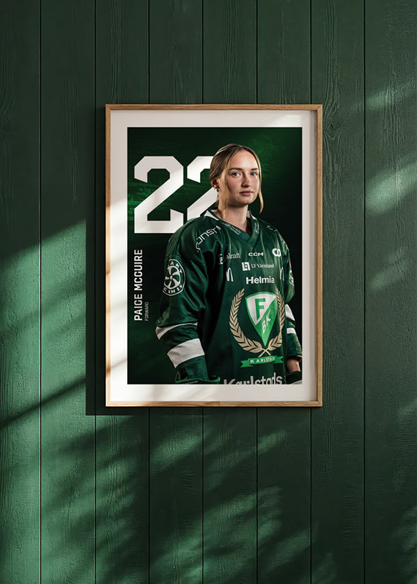 Poster Paige Mcquire #22 Färjestad BK 2025/2026 crossfade